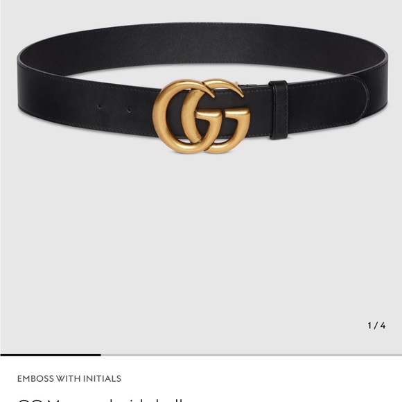 Gucci Marmont Black Leather Belt - Picture 3 of 3